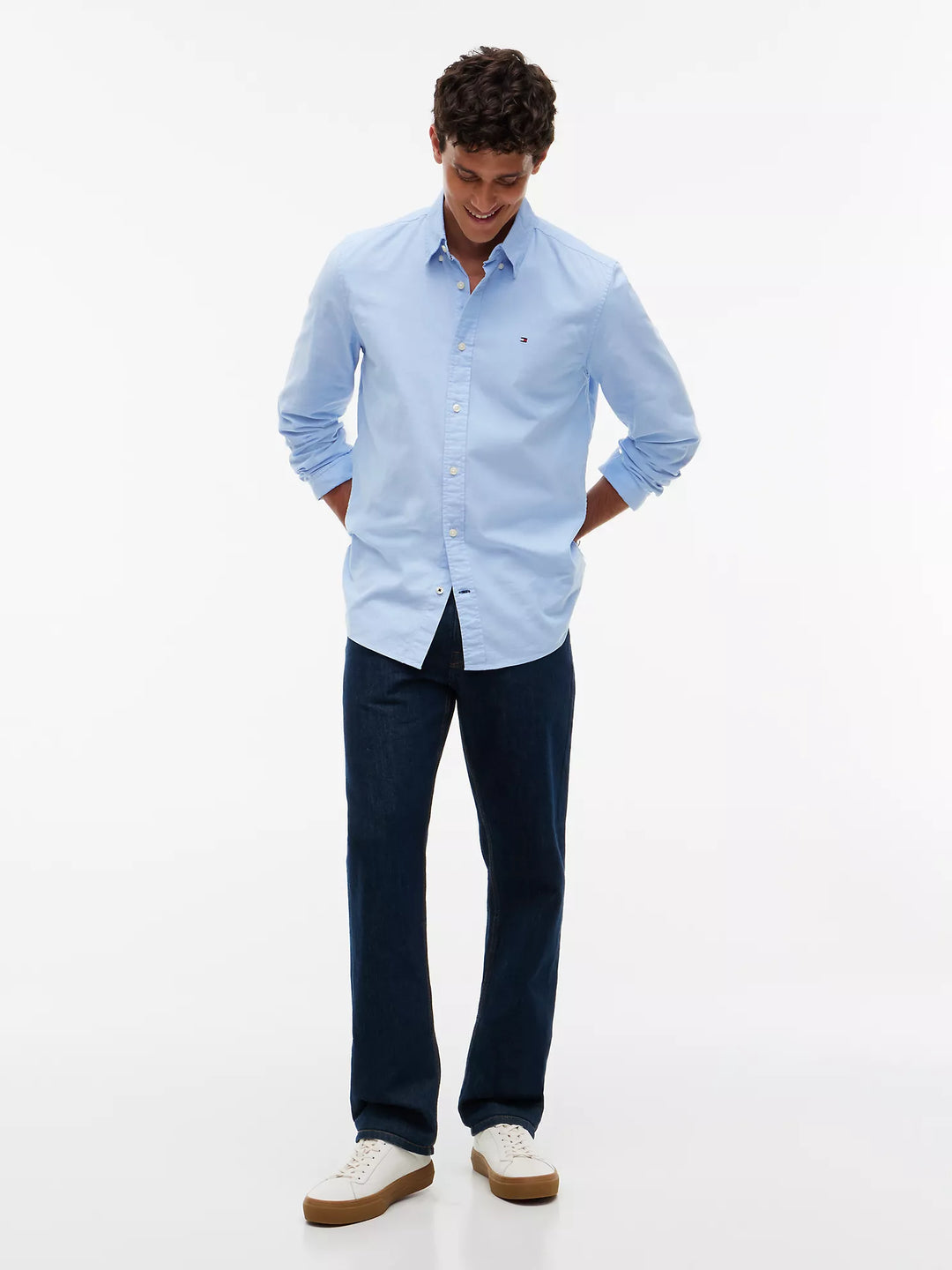 TH Men L/S RF Button Down Plain Shirt AT-SB-78J8440