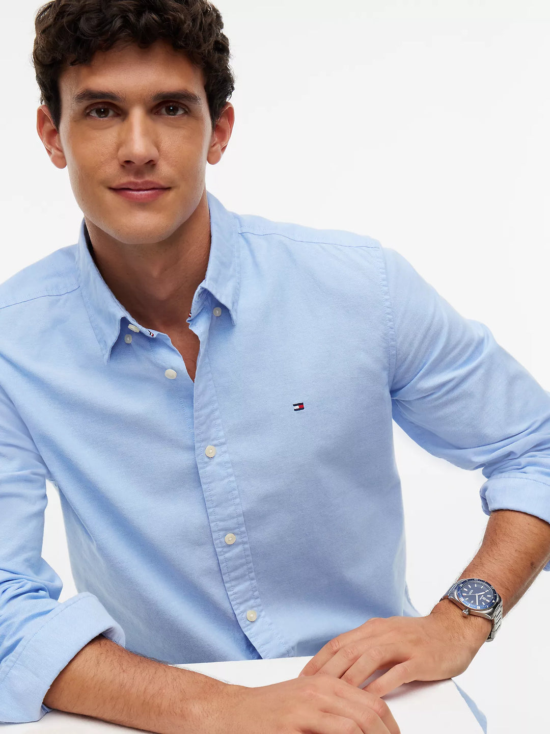 TH Men L/S RF Button Down Plain Shirt AT-SB-78J8440