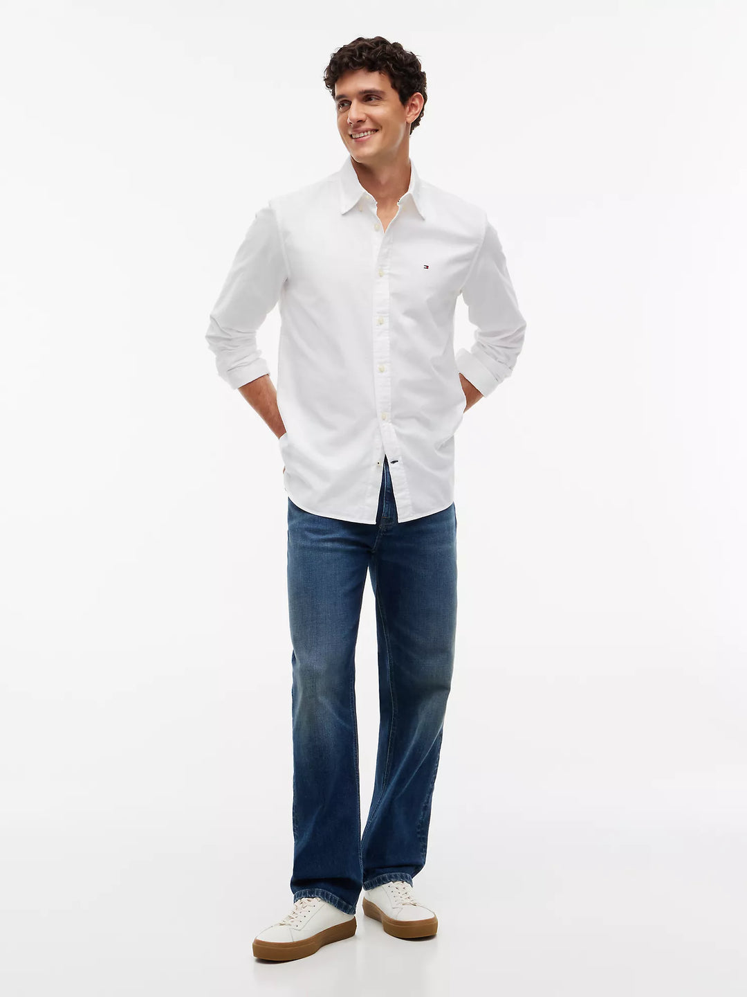 TH Men L/S RF Button Down Plain Shirt AT-SB-78J8440