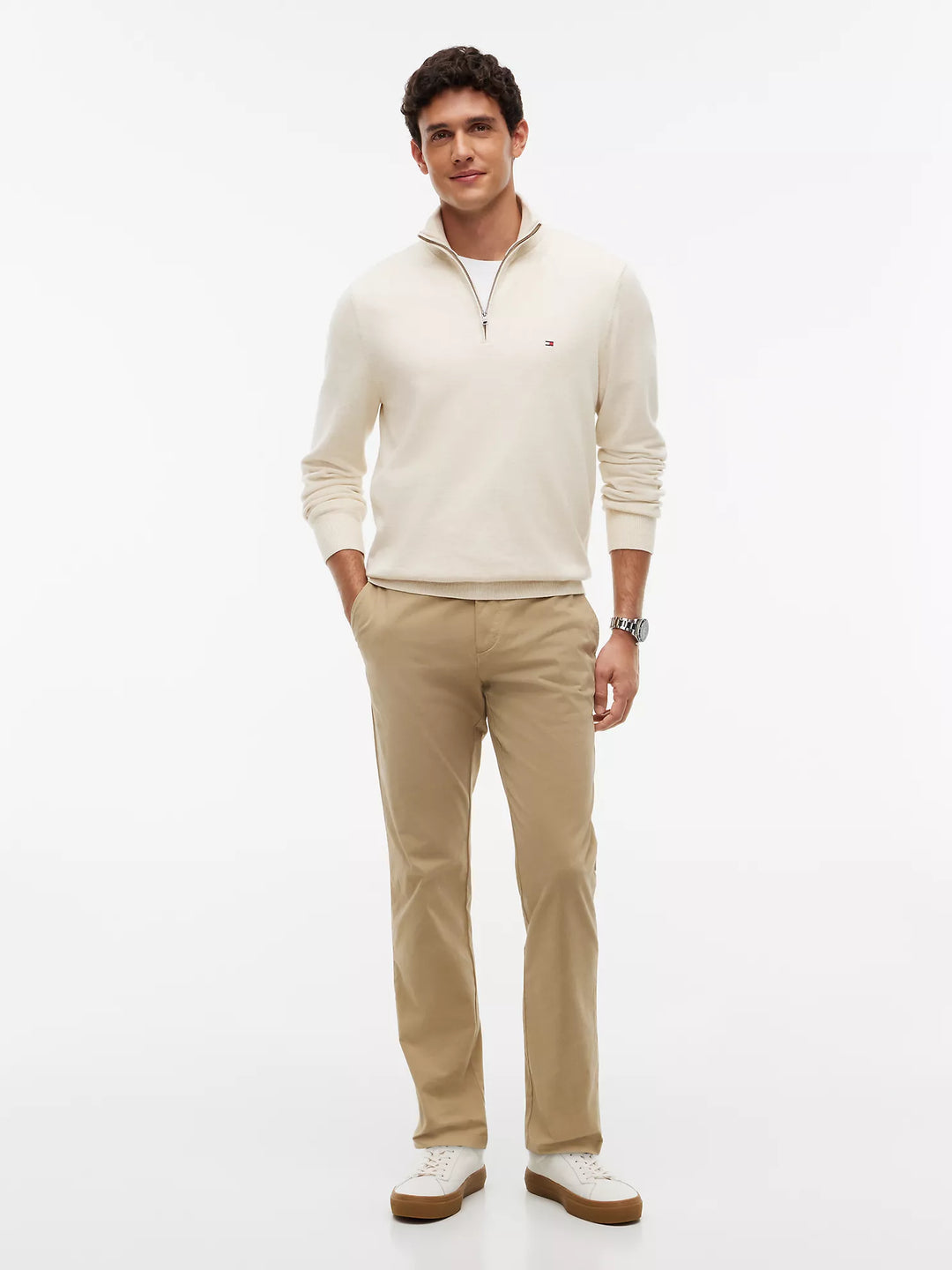 TH Men L/S Half Zip Zipper MT-78J9329