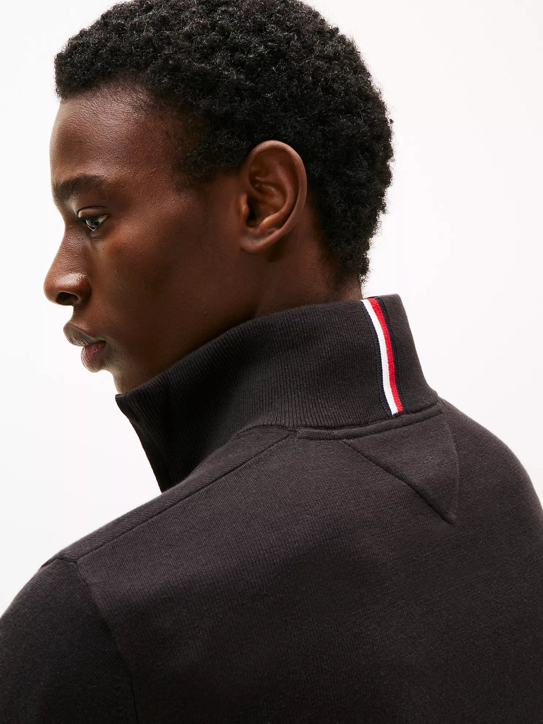 TH Men L/S Cotton Plain Half Zip Zipper AT-SB-78J9329