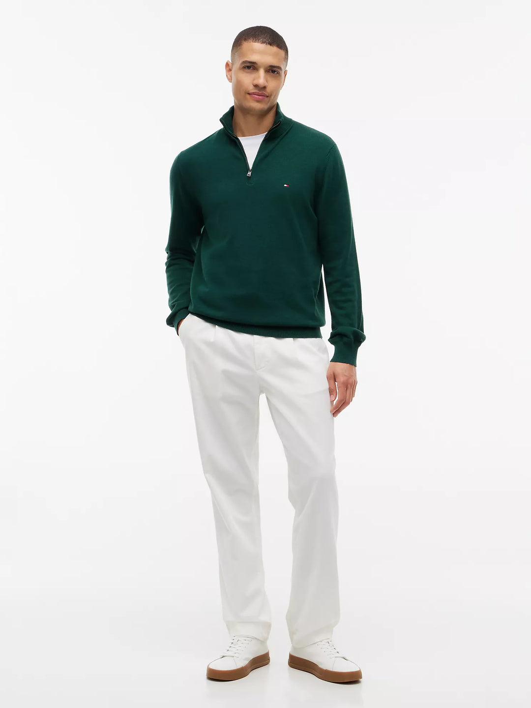 TH Men L/S Half Zip Zipper MT-78J9329