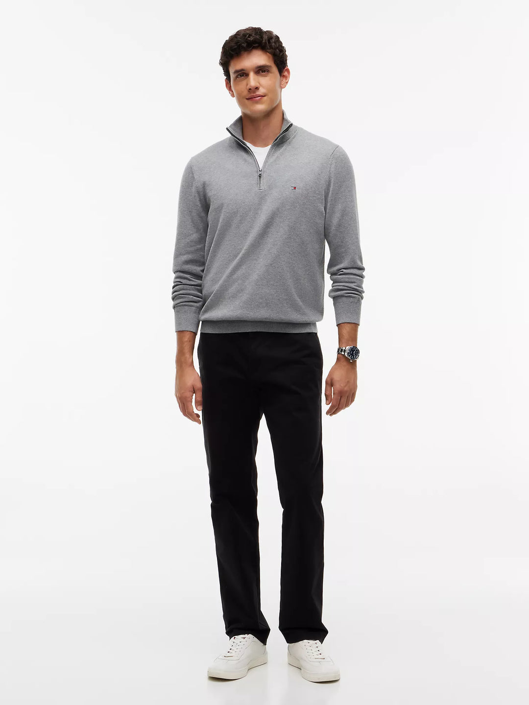 TH Men L/S Half Zip Zipper MT-78J9329
