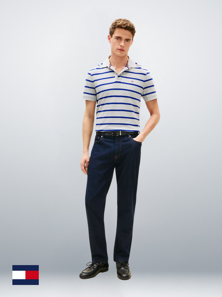 TH Men S/S Striper Polo MT-78J9397