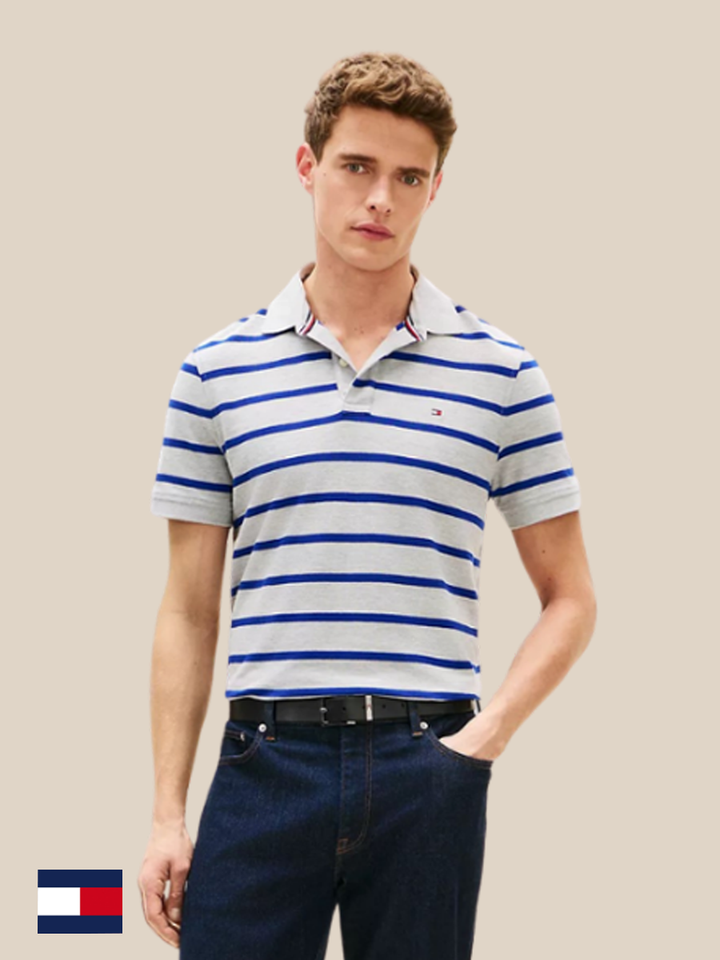 TH Men S/S Striper Polo MT-78J9397