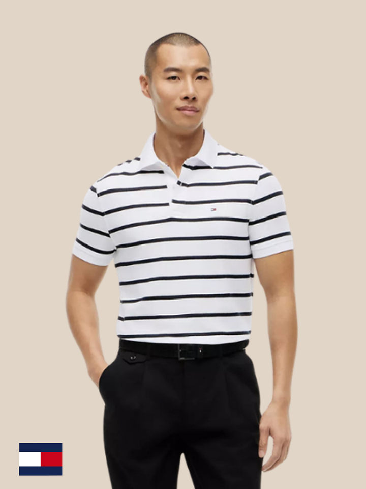 TH Men S/S Striper Polo MT-78J9397