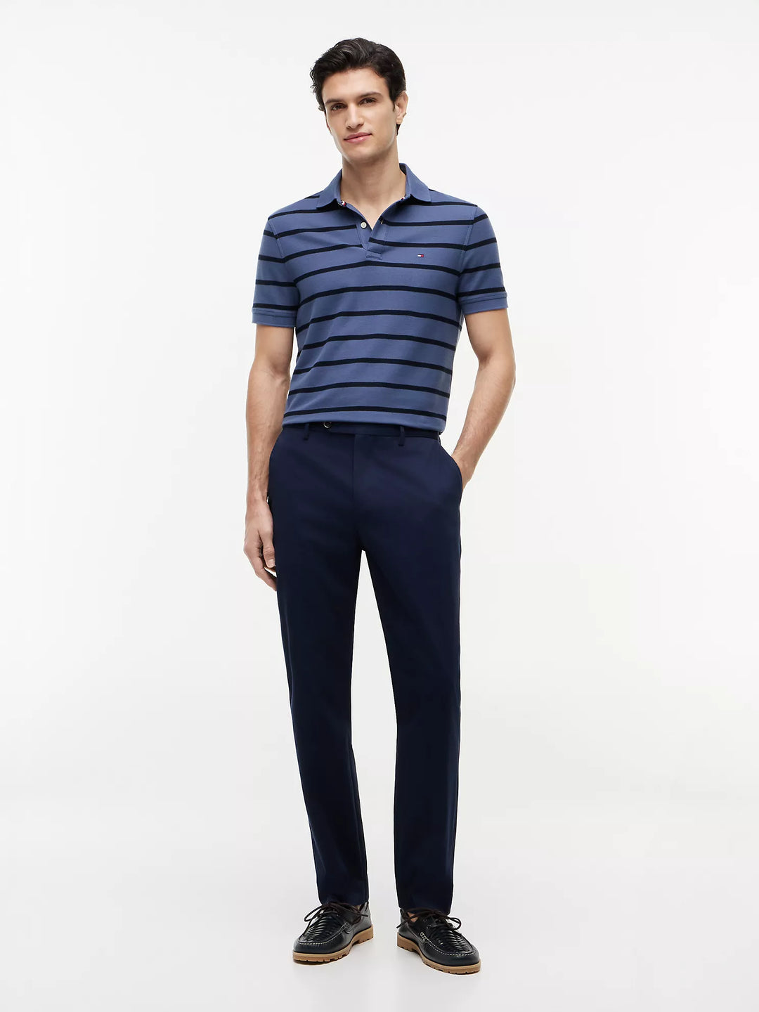 TH Men S/S Striper Polo MT-78J9397