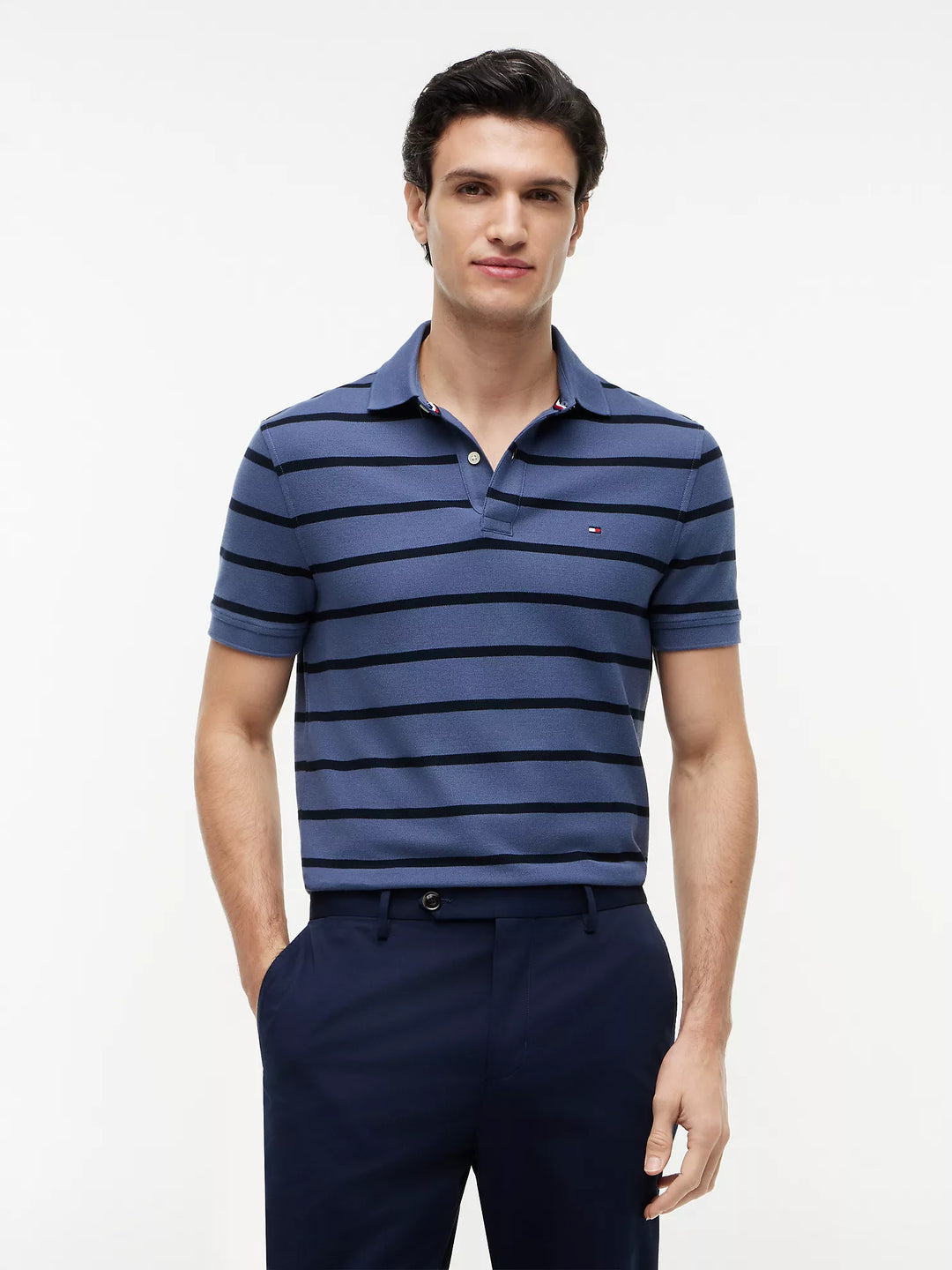 TH Men S/S Striper Polo MT-78J9397