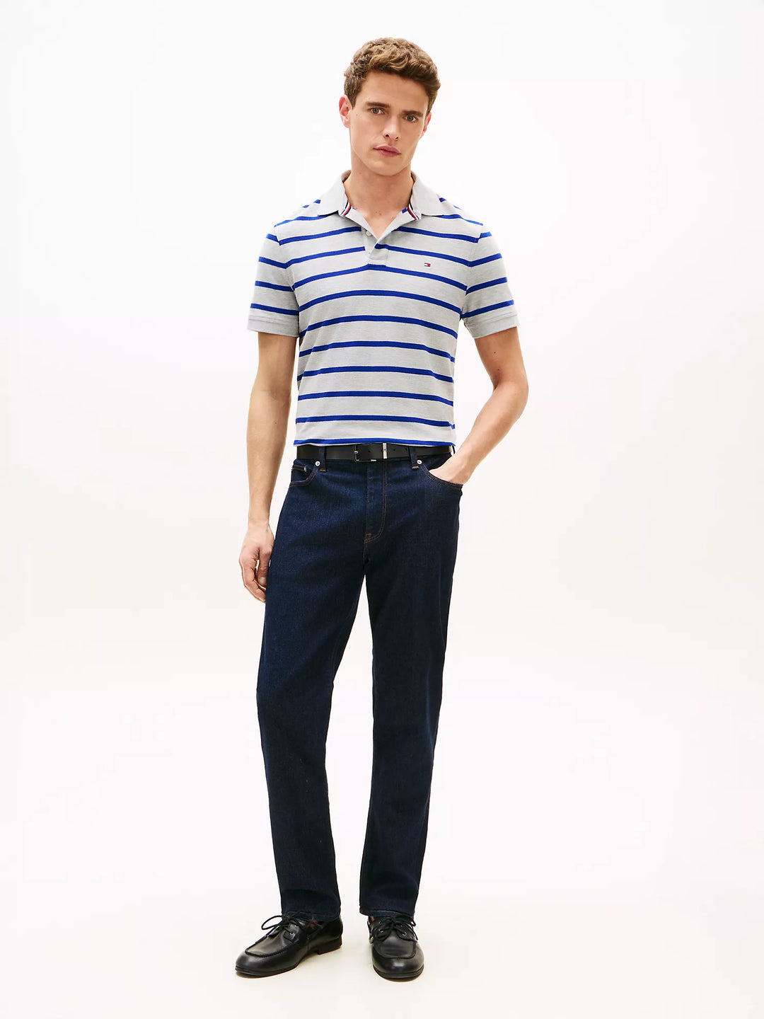 TH Men S/S Striper Polo MT-78J9397