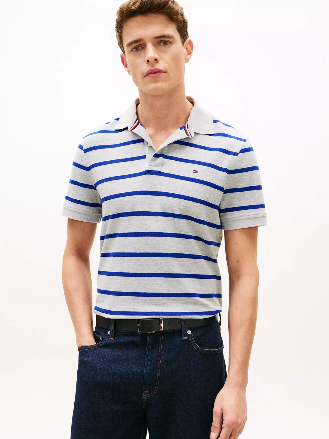 TH Men S/S Striper Polo MT-78J9397