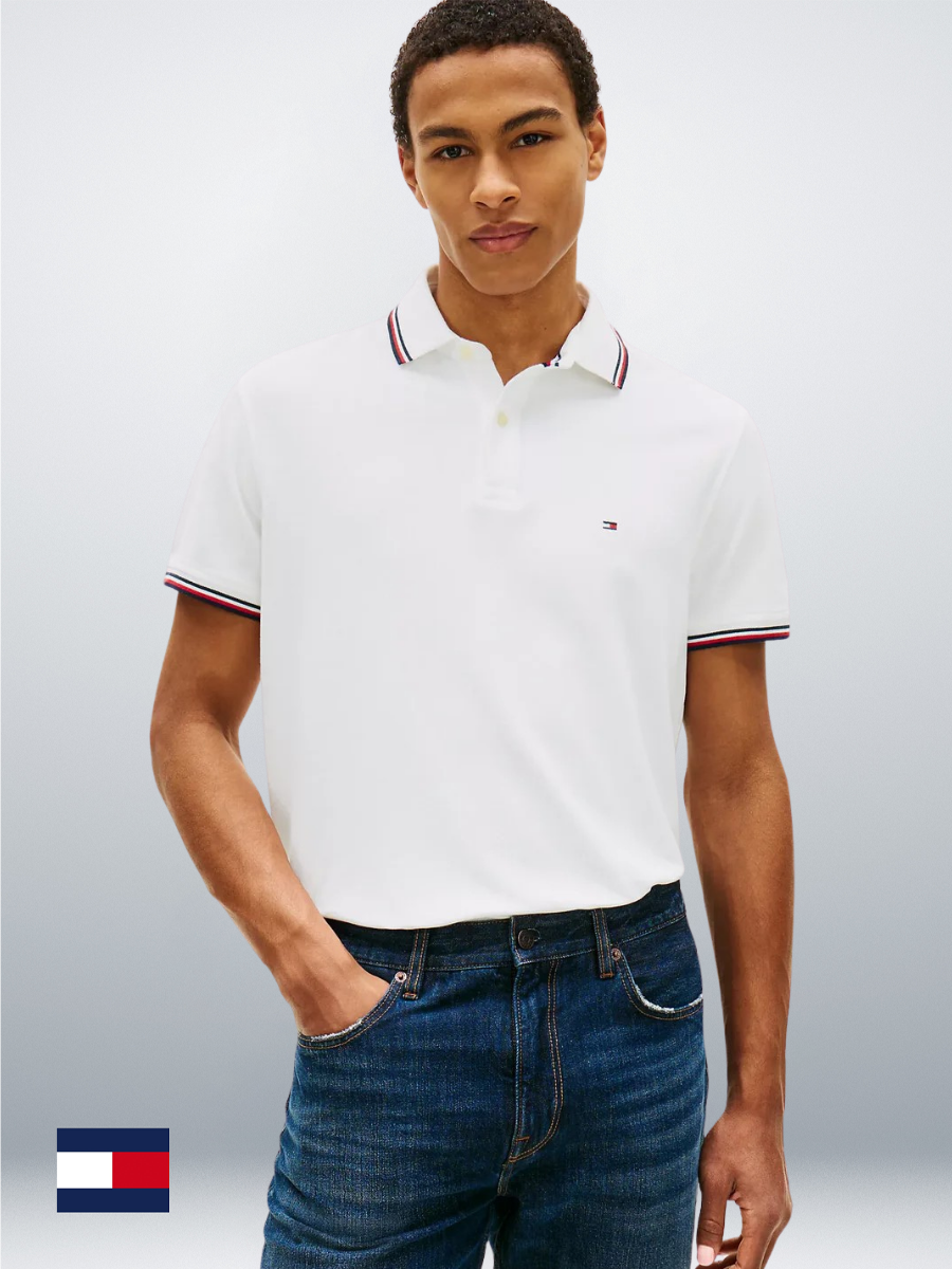 TH Men S/S (Striped Collar ) Polo MT-78JA019