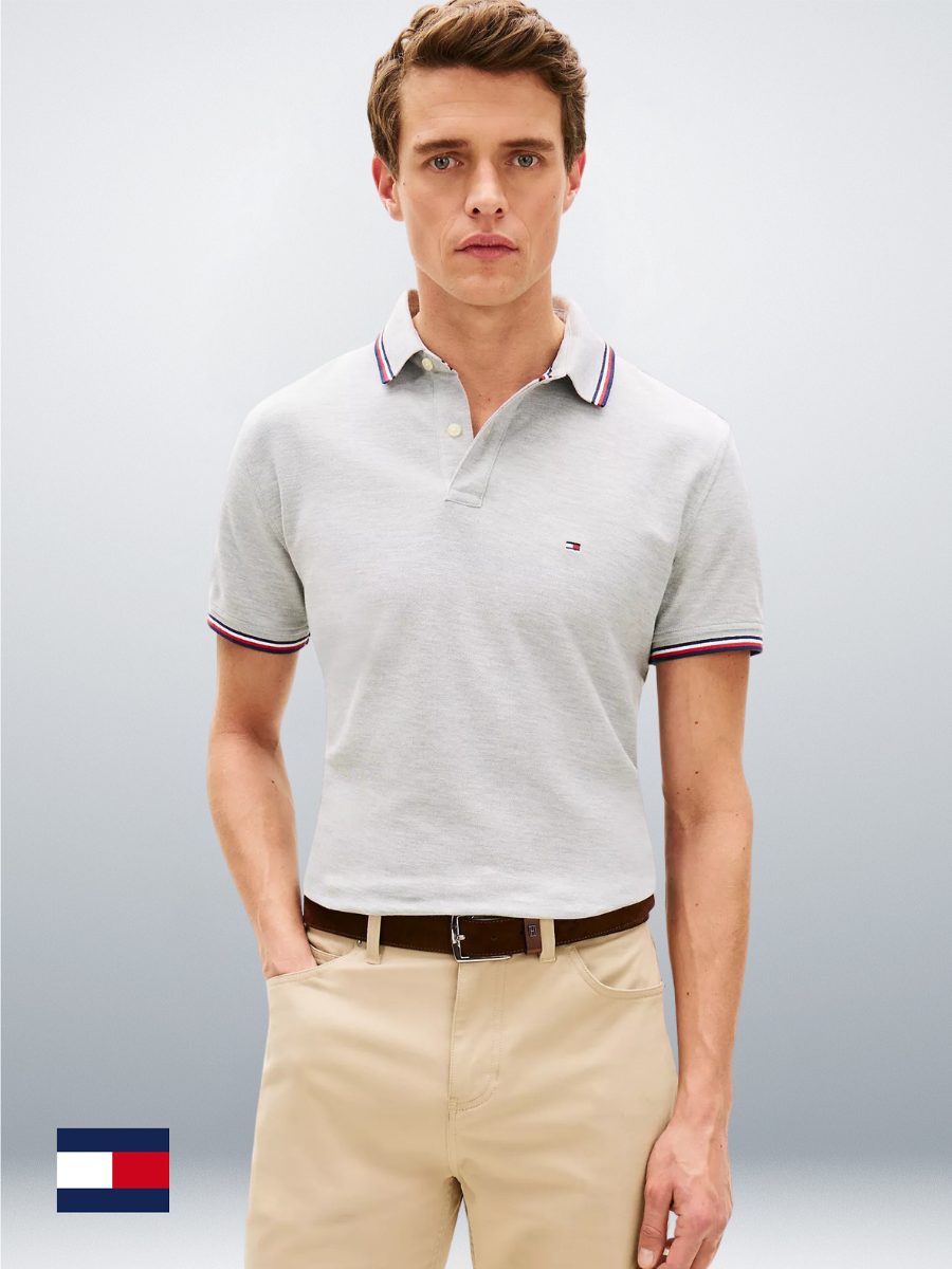 TH Men S/S (Striped Collar ) Polo MT-78JA019