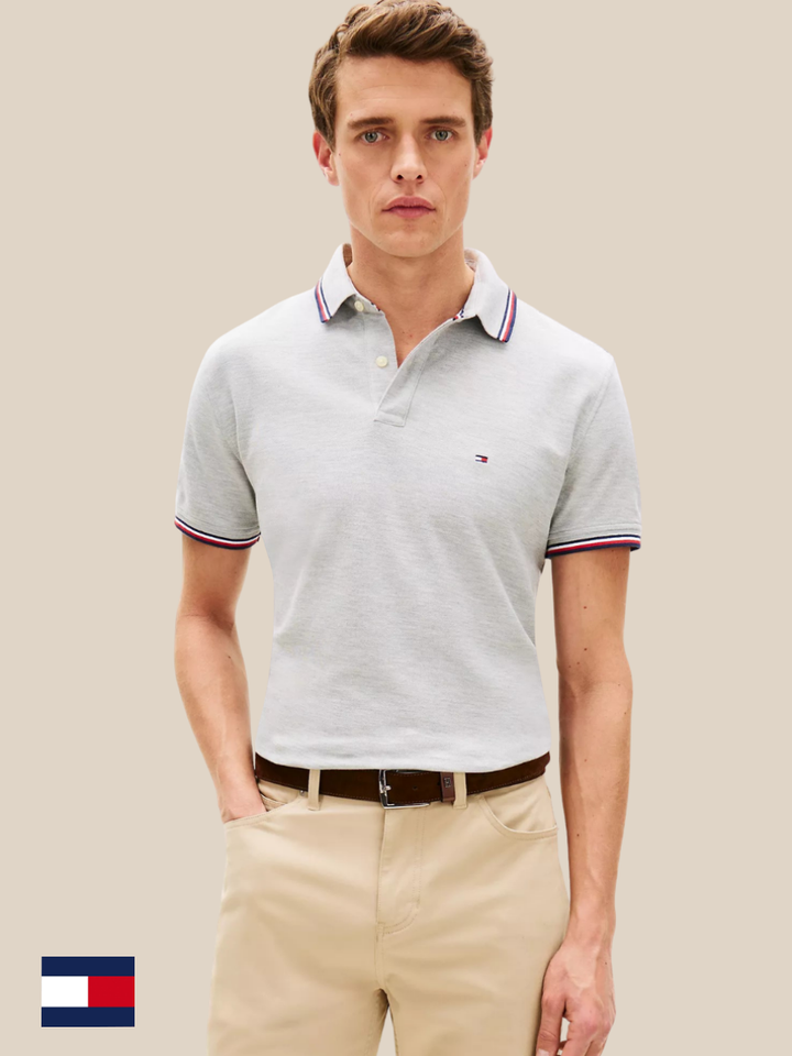TH Men S/S (Striped Collar ) Polo MT-78JA019