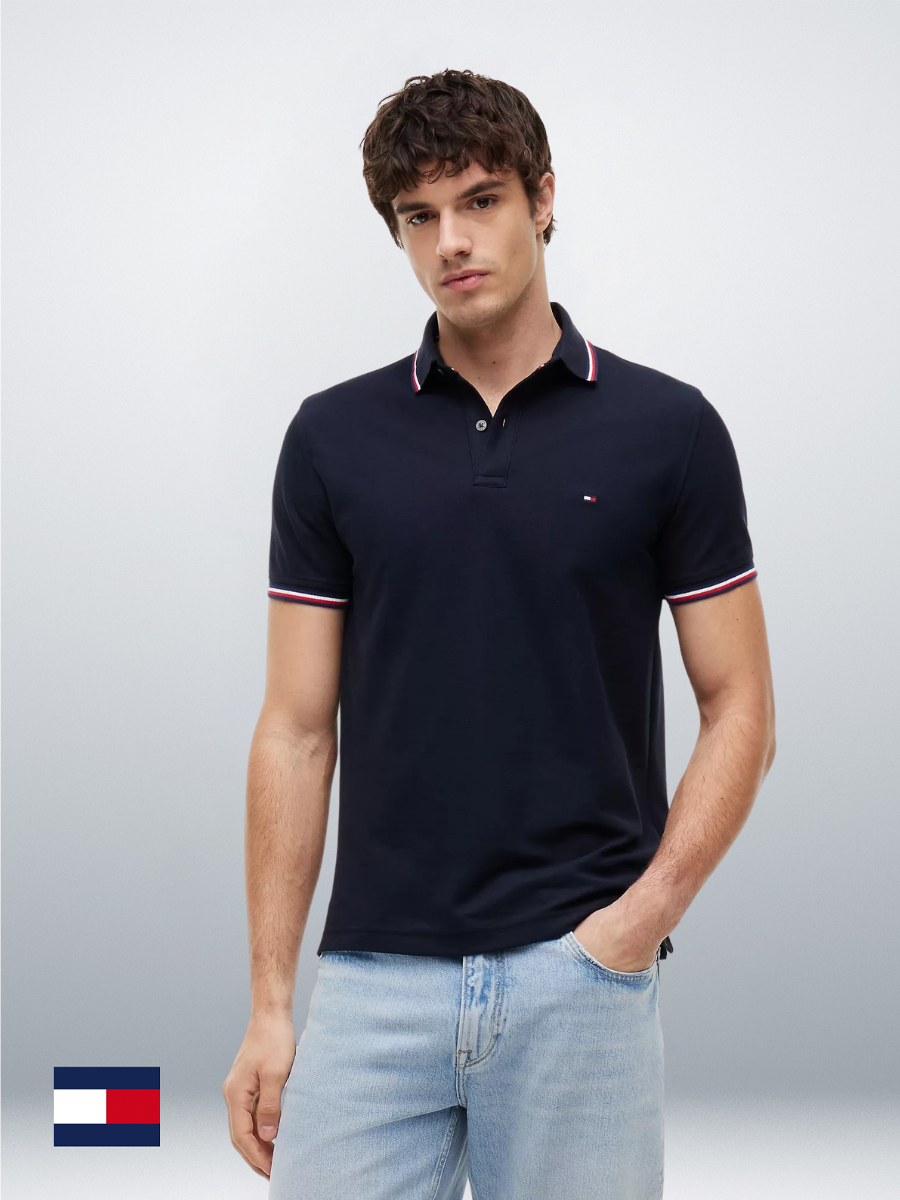 TH Men S/S (Striped Collar ) Polo MT-78JA019