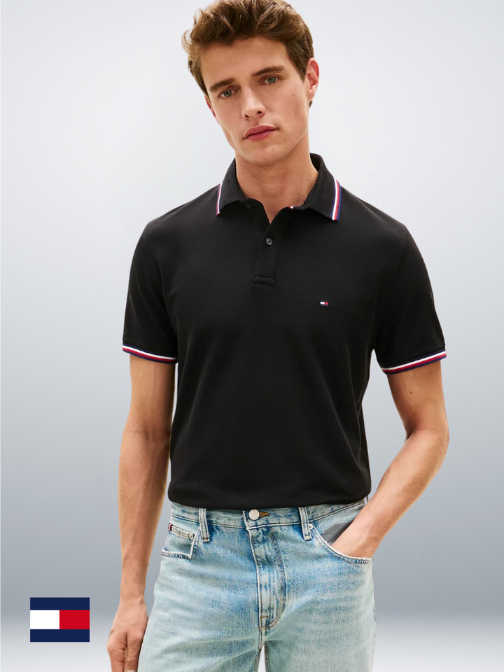 TH Men S/S (Striped Collar ) Polo MT-78JA019