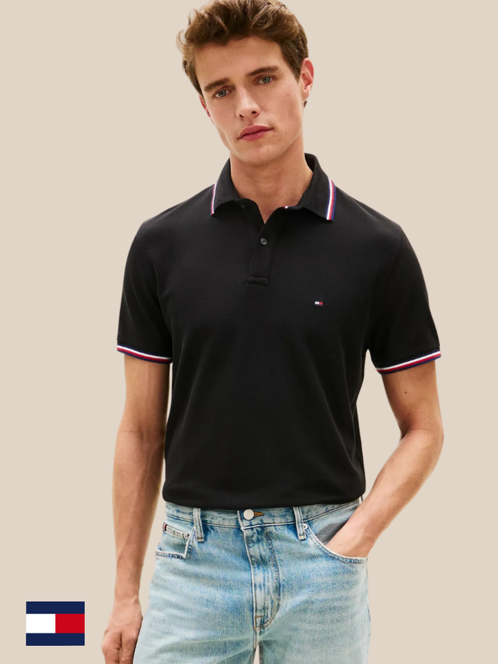 TH Men S/S (Striped Collar ) Polo MT-78JA019