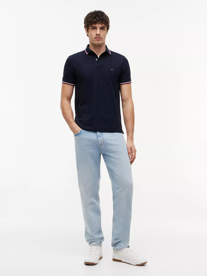 TH Men S/S (Striped Collar ) Polo MT-78JA019