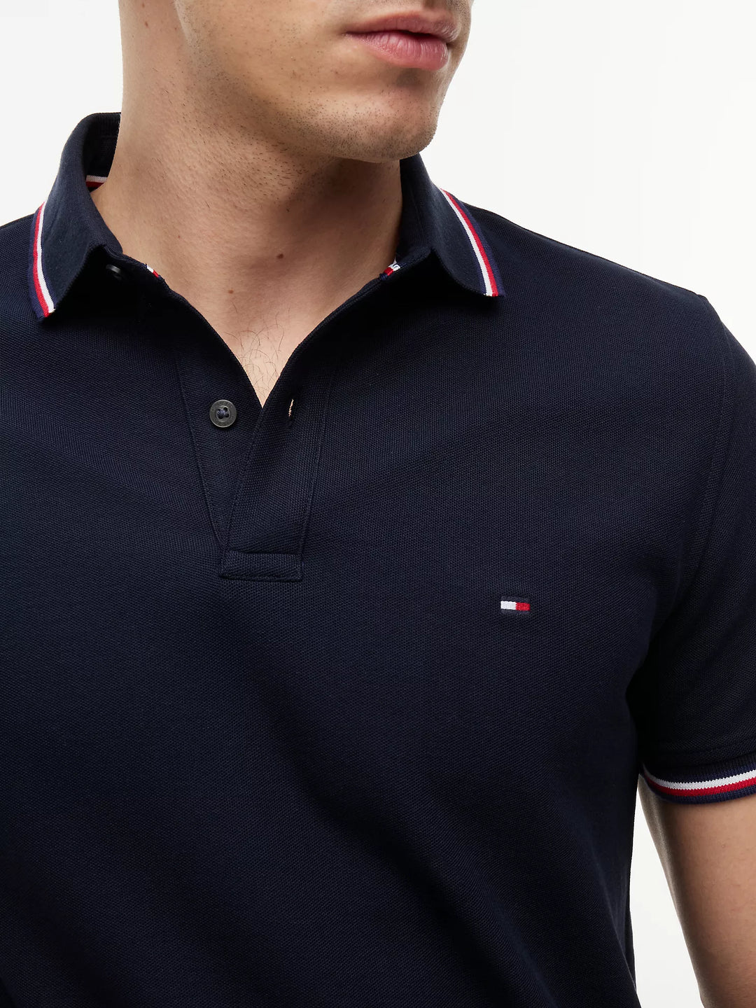 TH Men S/S (Striped Collar ) Polo MT-78JA019