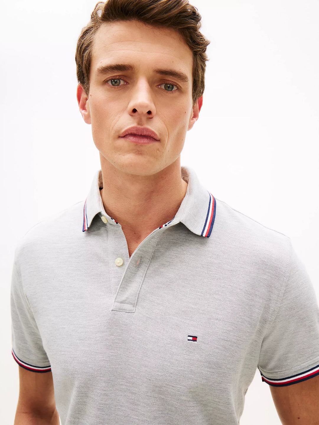 TH Men S/S (Striped Collar ) Polo MT-78JA019