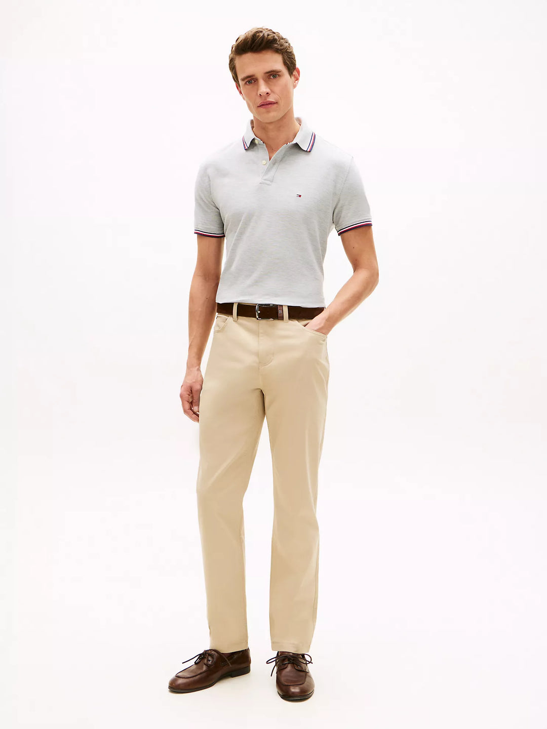 TH Men S/S (Striped Collar ) Polo MT-78JA019