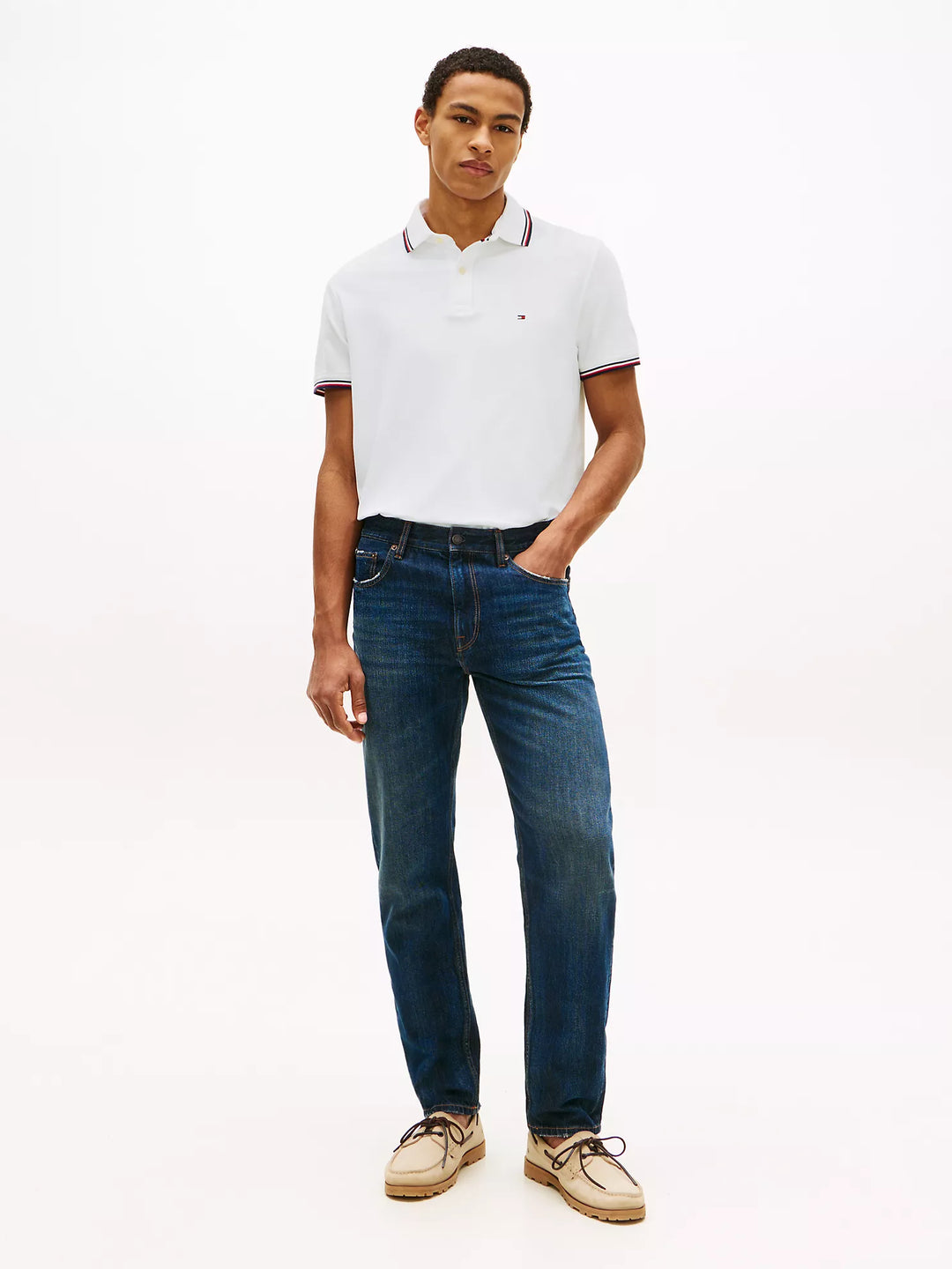 TH Men S/S (Striped Collar ) Polo MT-78JA019