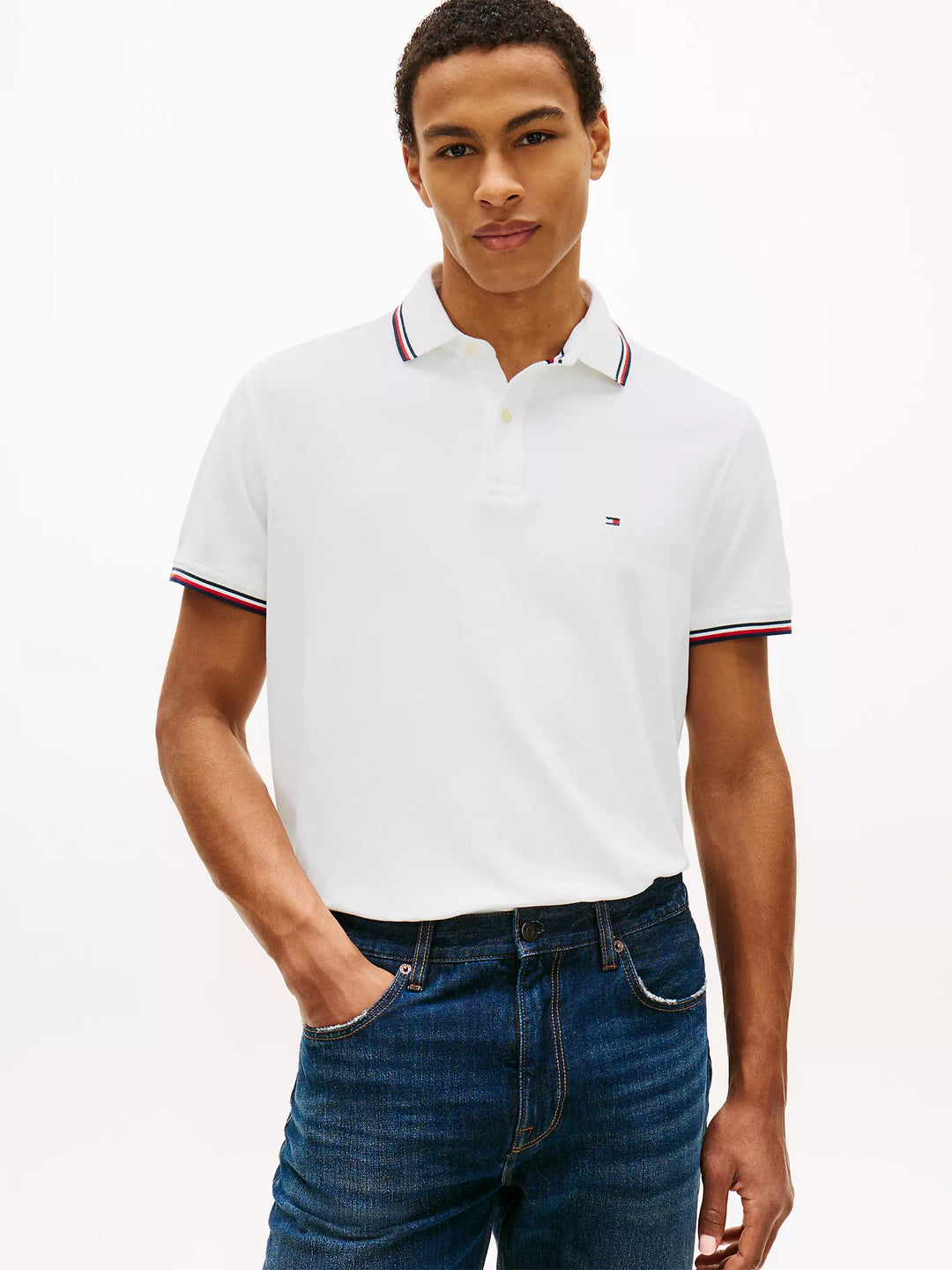 TH Men S/S (Striped Collar ) Polo MT-78JA019