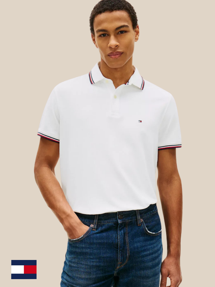 TH Men S/S (Striped Collar ) Polo MT-78JA019