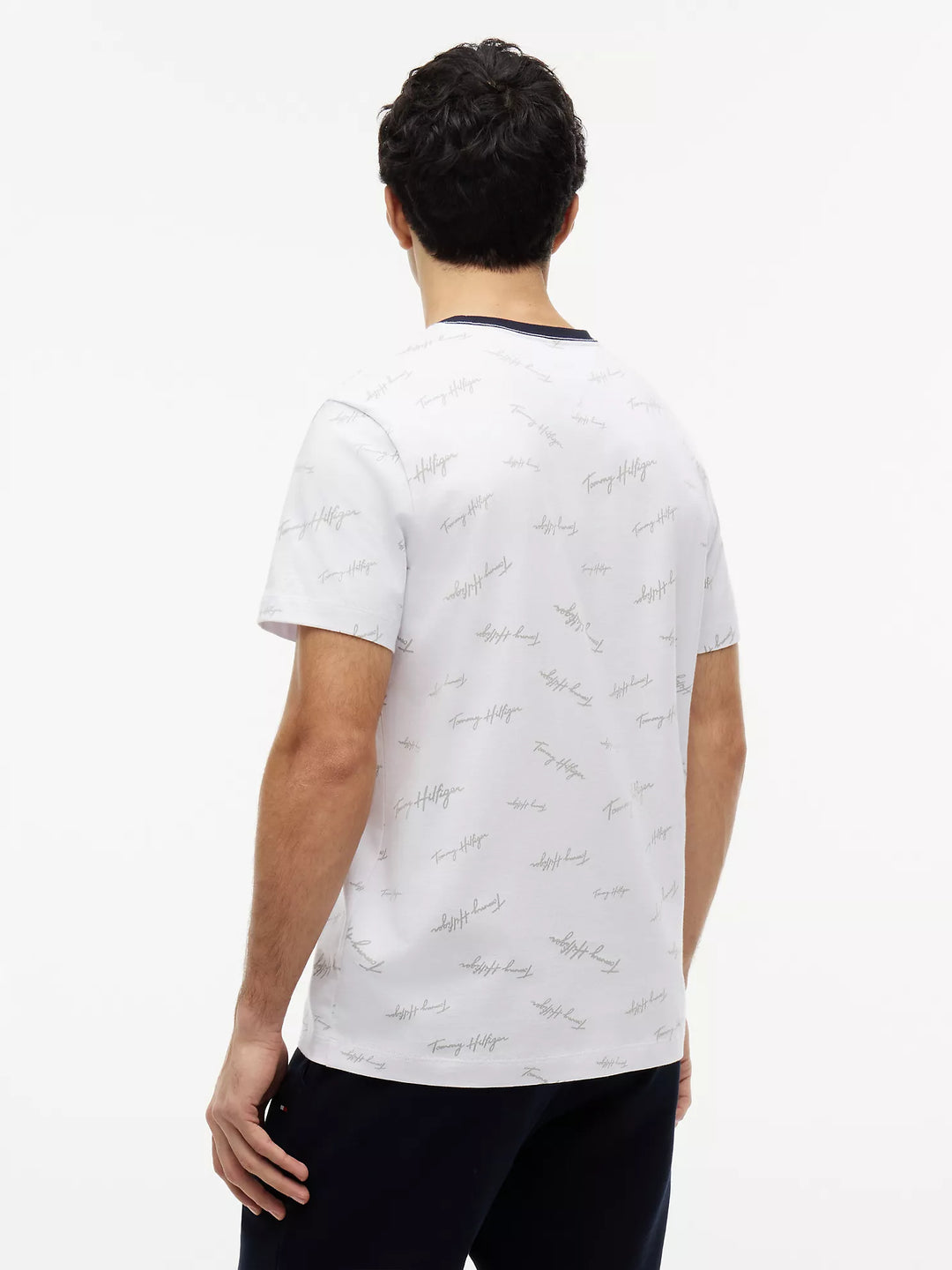 TH Men S/S (T Hilfiger Printed)R-N T-Shirt MT-78JA523