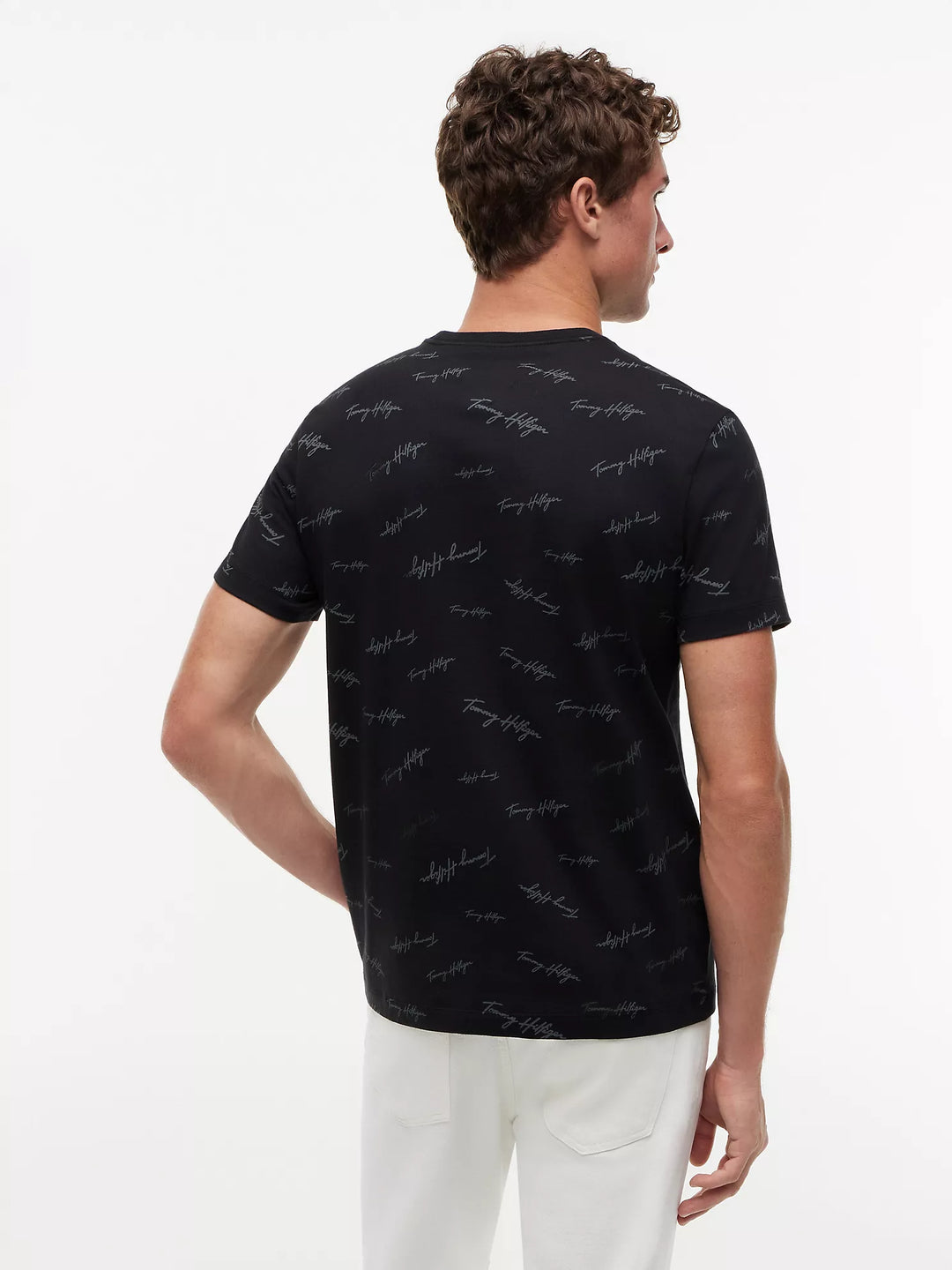 TH Men S/S (T Hilfiger Printed)R-N T-Shirt MT-78JA523