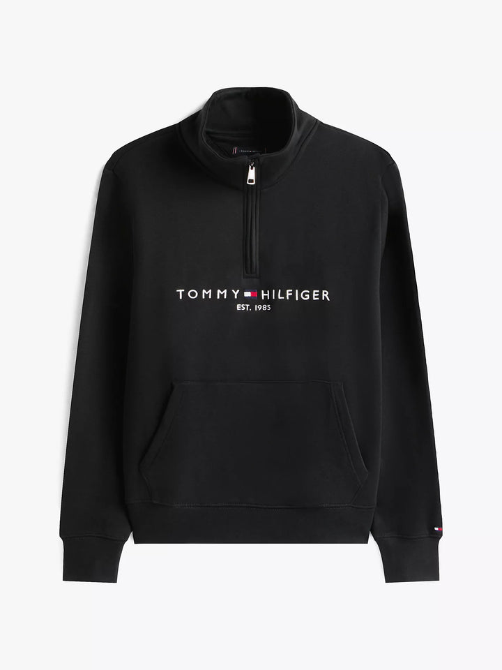 TH Men L/S Fleece Half Zip Zipper AT-SB-78JB338 (Black)