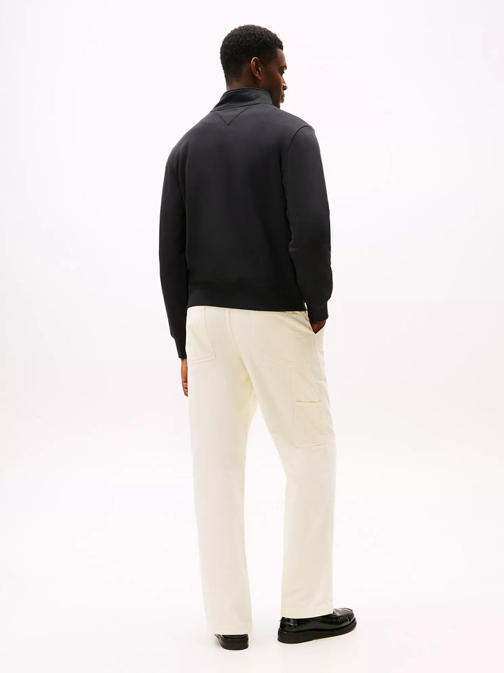 TH Men L/S Fleece Half Zip Zipper AT-SB-78JB338 (Black)