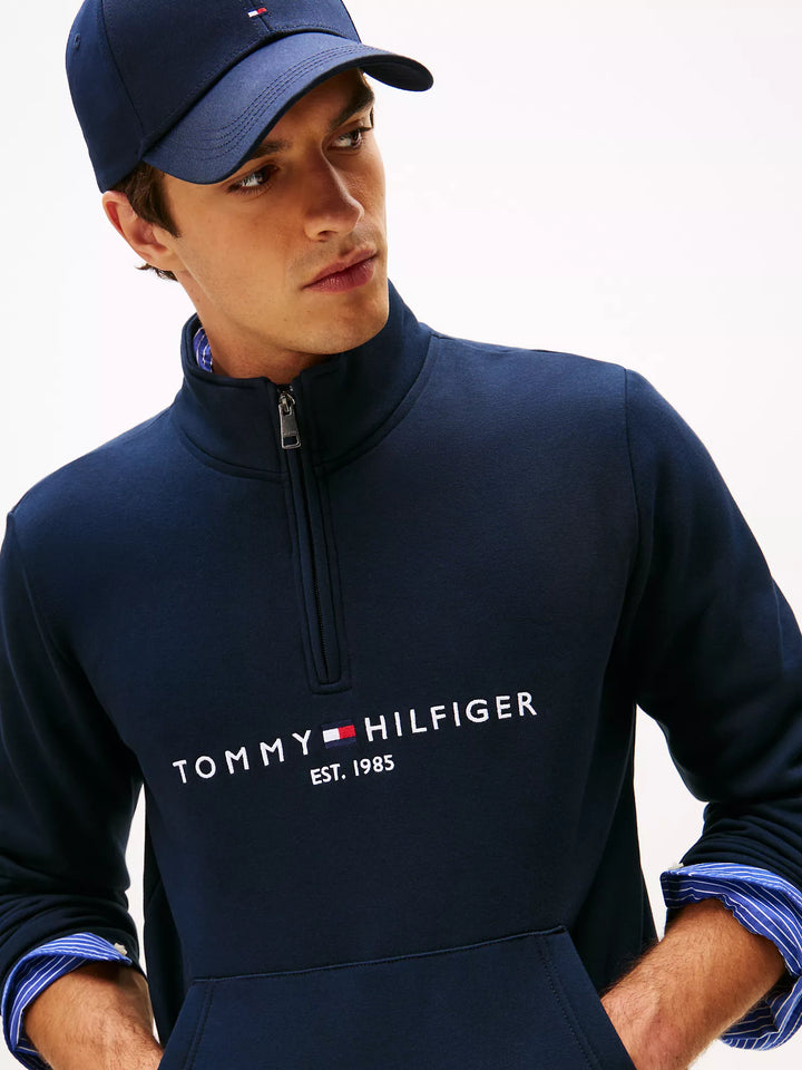 TH Men L/S Fleece Half Zip Zipper AT-SB-78JB338 (Navy)