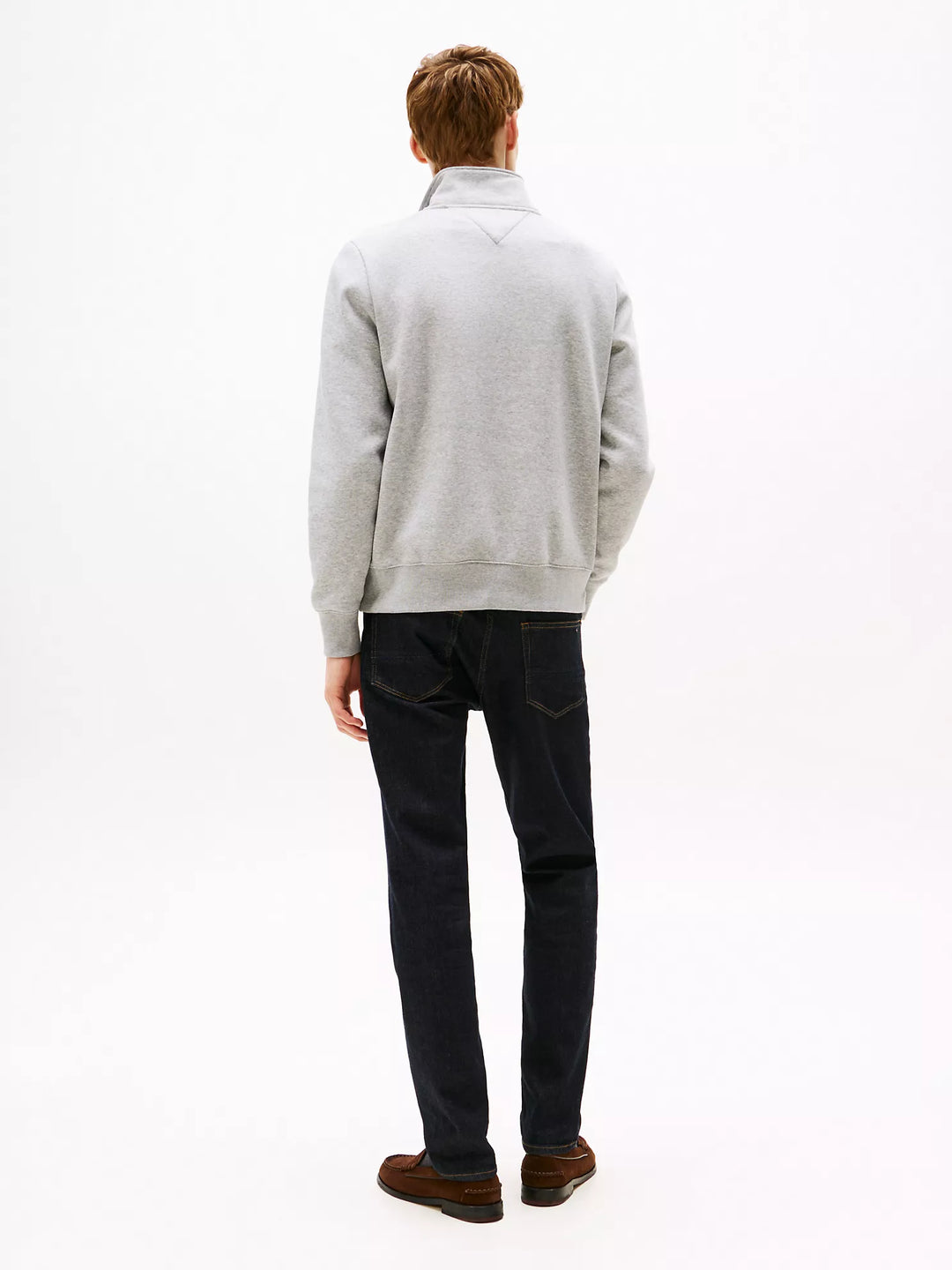 TH Men L/S Fleece Half Zip Zipper AT-SB-78JB338 (Grey)