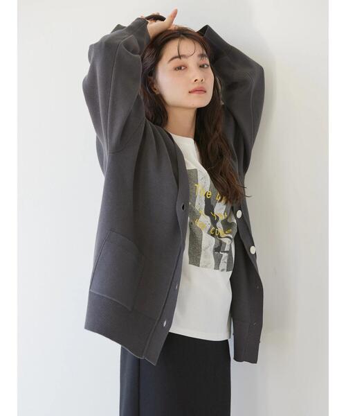 American Holic Ladies F/C Cardigan (Charcoal)