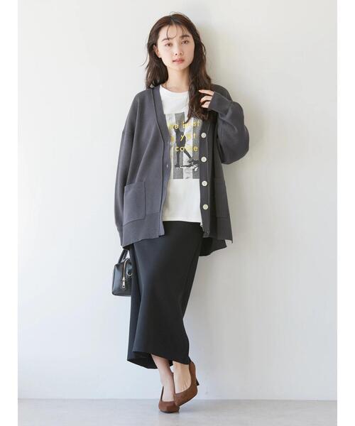 American Holic Ladies F/C Cardigan (Charcoal)