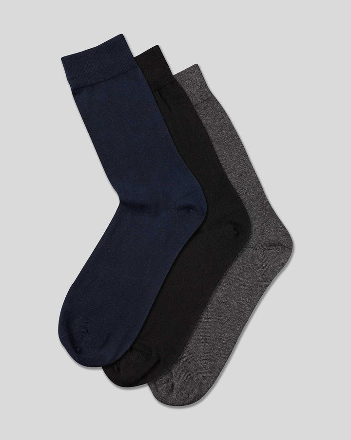 Charles Tyrwhitt Multi Cotton Rich 3 Pack Socks