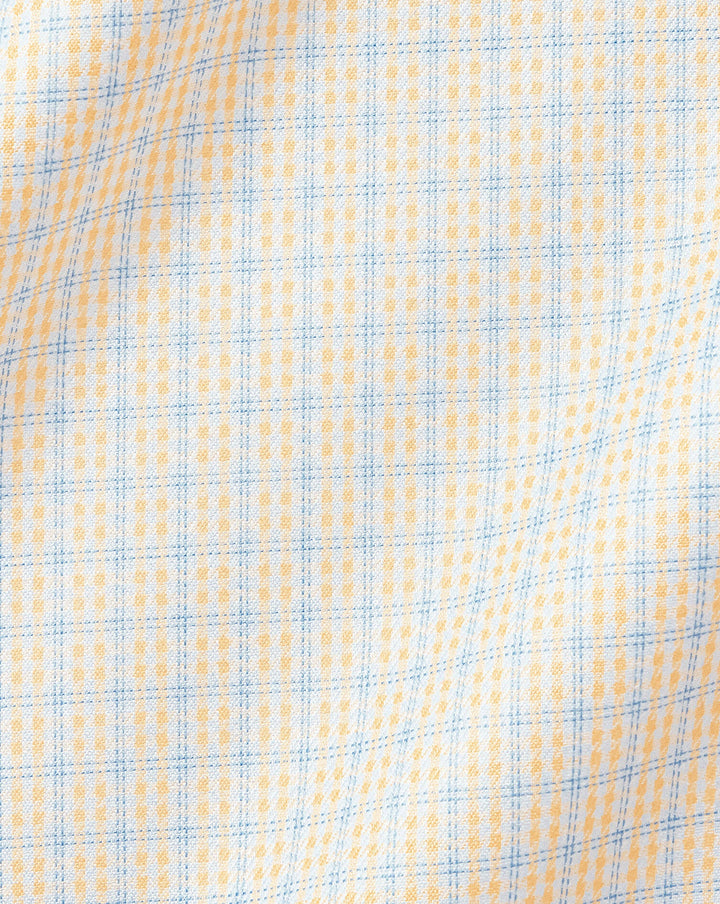 Charles Tyrwhitt Lemon Non-Iron Twill Double Check Slim Fit Shirt
