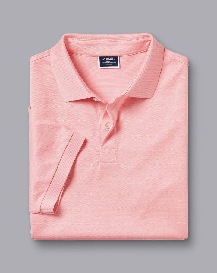 Charles Tyrwhitt Pink Tyrwhitt Cool Short Sleeve Polo