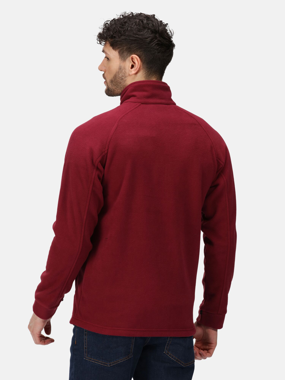 Regatta Mens L/S Fleece Zipper TRF532 (Burgundy)