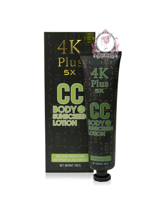 4K Plus 5X CC Body Sunscreen Lotion 150G UVA/UVB W/P Oil (Green) (Thai)