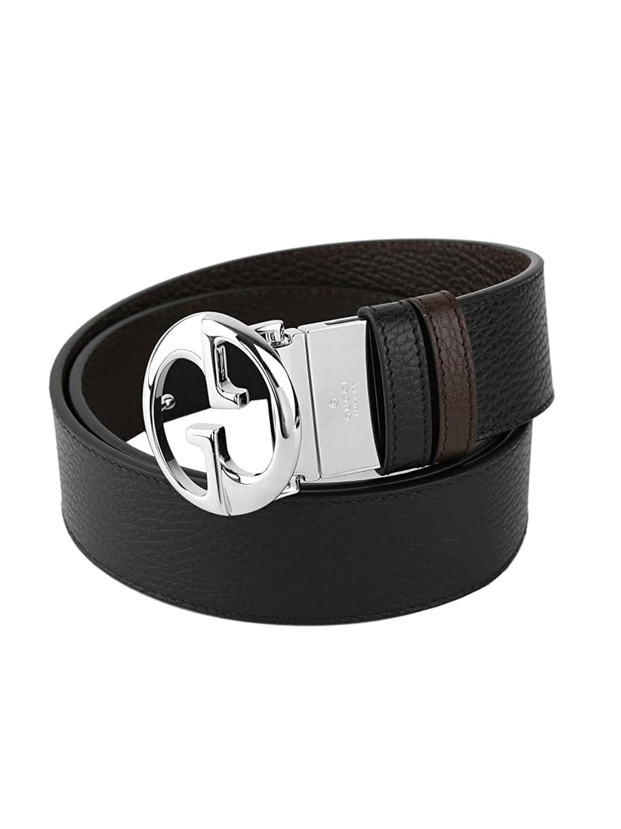 Gucci Men Leather Belt 449715CA02N 100 40 Black/Brown