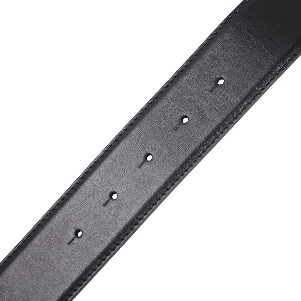 Versace Mens Leather Belt-95-BLK- DCU6715S