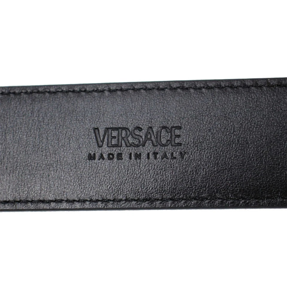 Versace Mens Leather Belt-95-BLK- DCU6715S