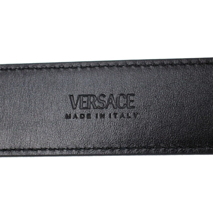 Versace Mens Leather Belt-95-BLK- DCU6715S