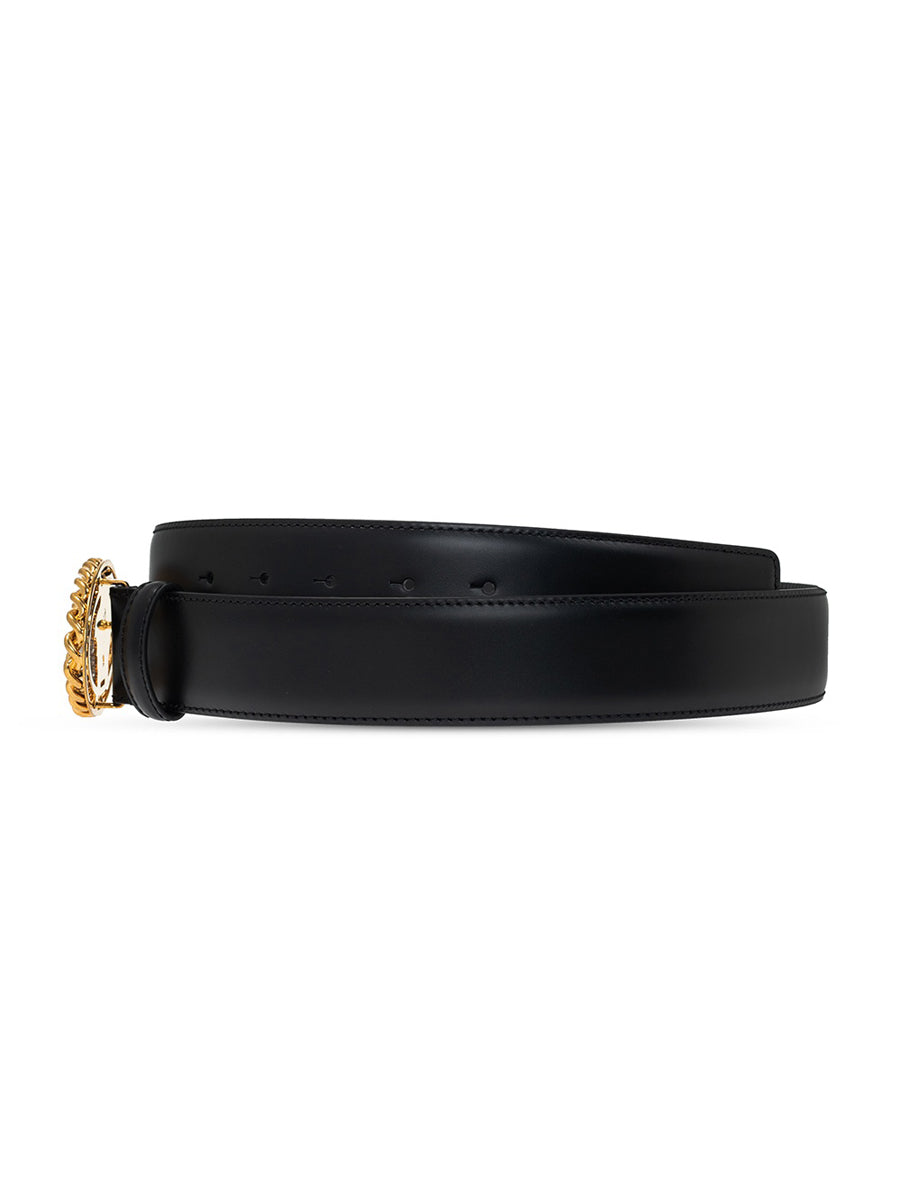 Versace Mens Leather Belt-95-BLK- DCU7828