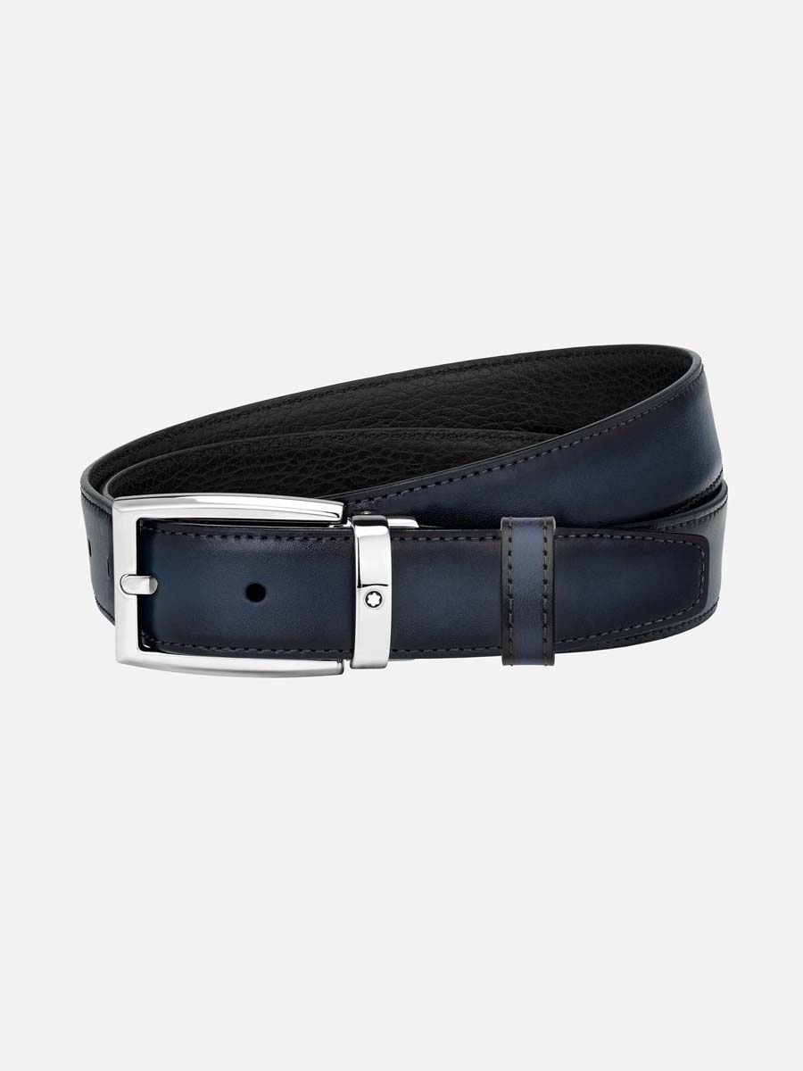 MB Horseshoe buckle black/brown 30 mm reversible leather belt-123899