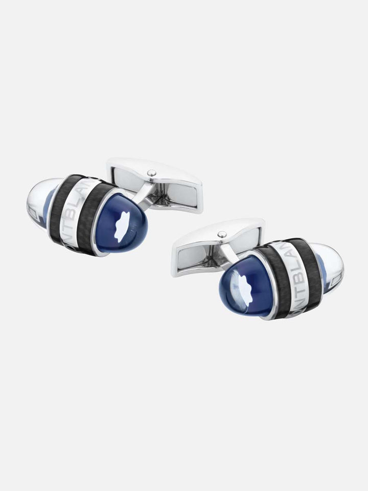 MB Montblanc StarWalker Cufflinks in Steel and Lacquer-125972