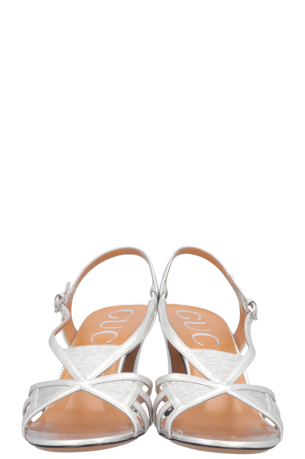Gucci Ladies Silver Sandals