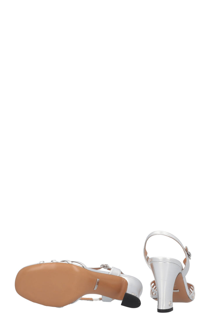 Gucci Ladies Silver Sandals
