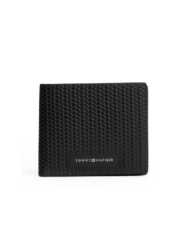 TH Men Leather Textured Wallet Black XM08406BDS